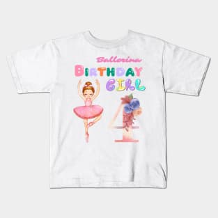 4th birthday ballerina girl Kids T-Shirt